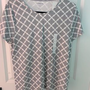 Croft&Barrow, Classic Tee, Gray/White